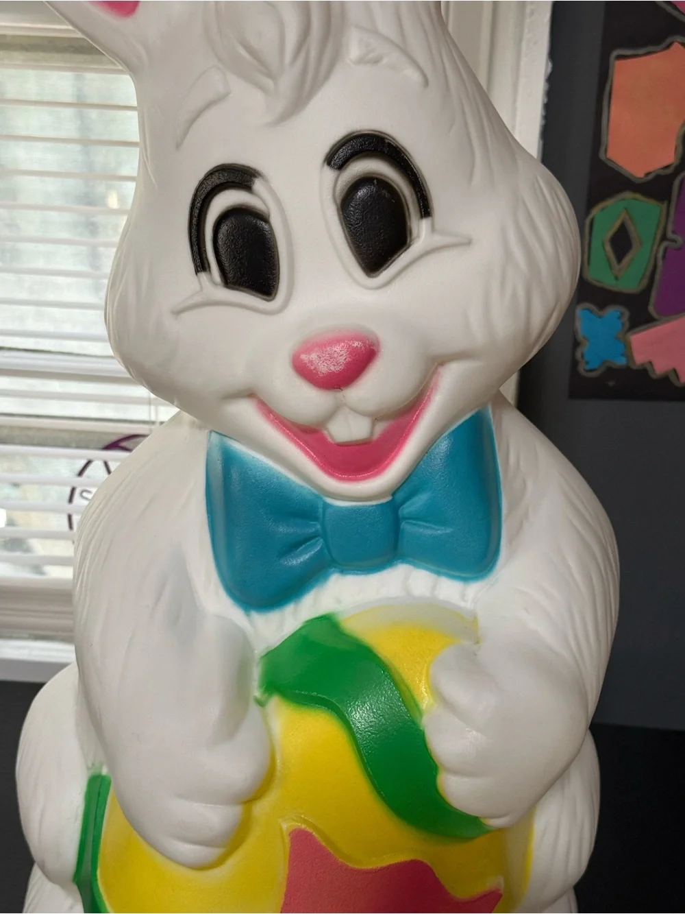 Vintage 27” Sun Hill Easter Bunny Blow Mold Indoor/Outdoor Decoration (No Light)